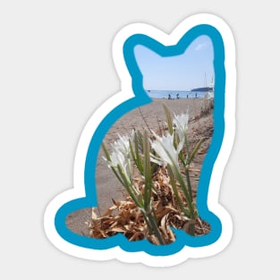 Flowers on the beach Sticker